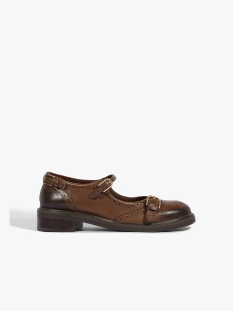 SCHUTZ Dafne Leather Flat