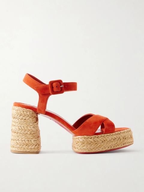 Christian Louboutin Calakala 85 Suede Espadrilles Sandals