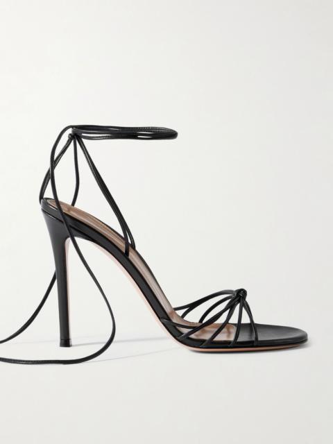 Gianvito Rossi 85 lace-up leather sandals Black