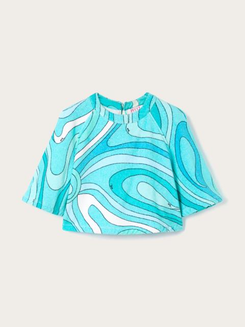 PUCCI MARMO PRINT CROP TOP