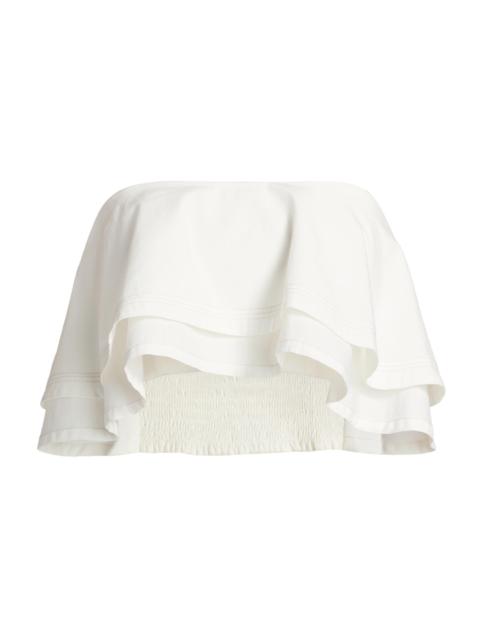 RAMY BROOK Women's Poppy Layered Cotton-Blend Crop Top - White