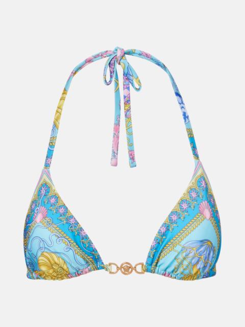 VERSACE Medusa printed triangle bikini top
