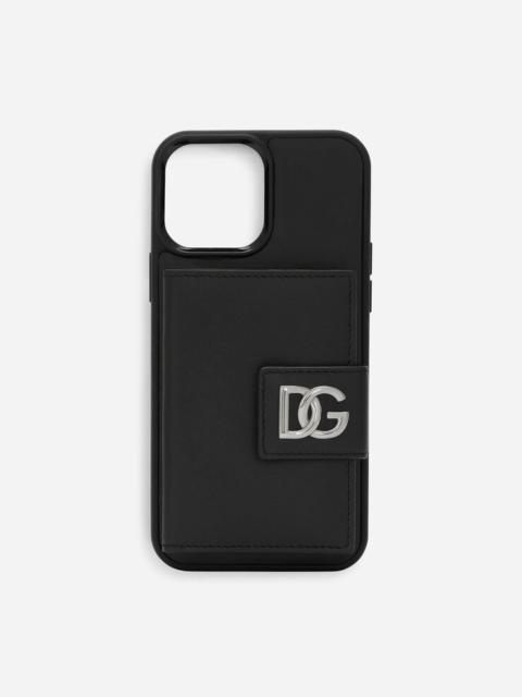 Calfskin iPhone 13 Pro Max cover with DG logo