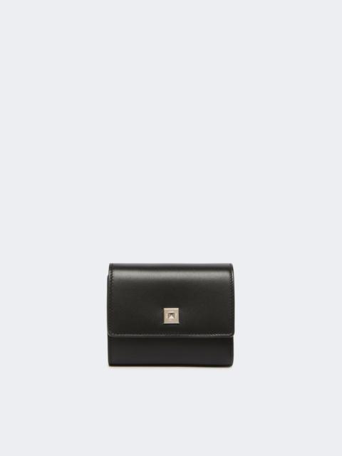 Max Mara COMPACTWALLET Leather purse - BLACK