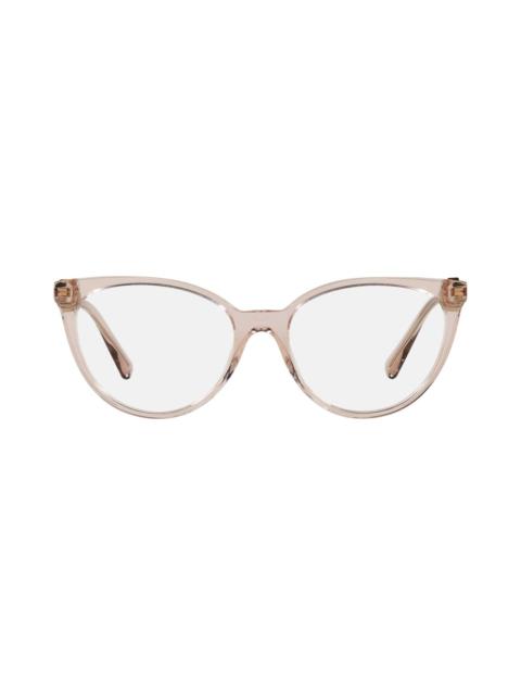 Versace 55mm Phantos Optical Frames in Transparent Pink/Demo Lens at Nordstrom