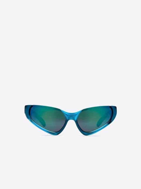 BALENCIAGA Xpander Rectangle Sunglasses  in Indigo