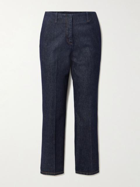 Dries Van Noten Cropped high-rise flared jeans Blue