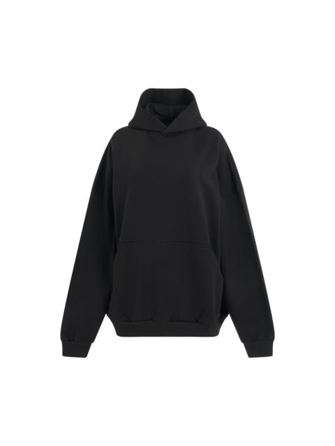 Balenciaga Distressed Zip Hoodie in Washed Black