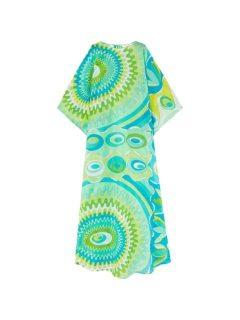 Bersaglio-print cotton kaftan dress