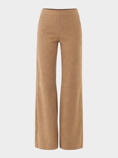 LAMARQUE Elise Suede Wide-Leg Pants