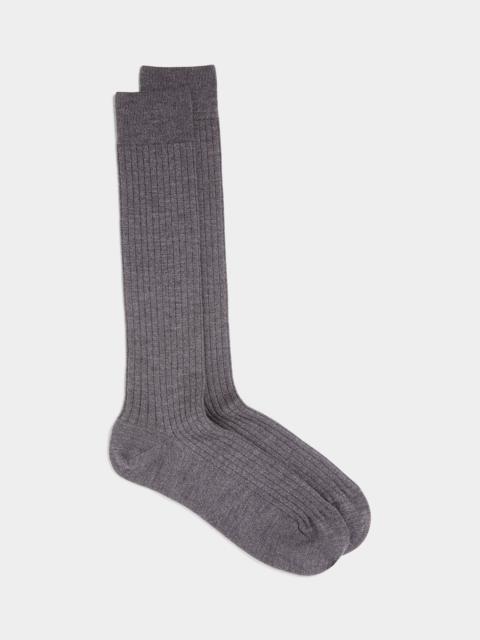 TODD SNYDER Merino Dress Sock in Grey