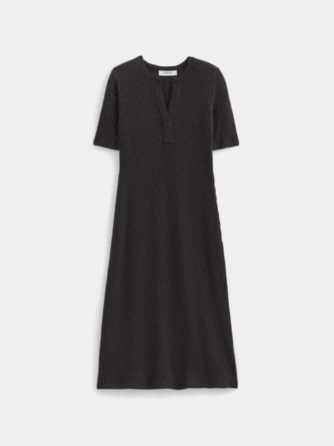 EVERLANE THE RIB-KNIT HENLEY DRESS
