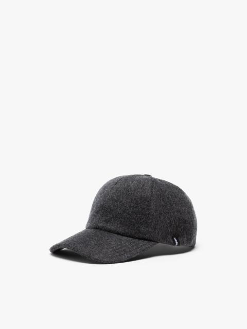 Mackintosh TIPPING CHARCOAL WOOL & CASHMERE BASEBALL CAP