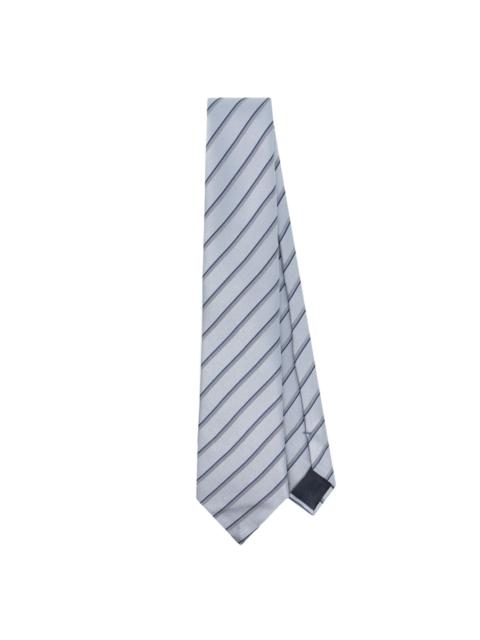 striped mulberry silk tie