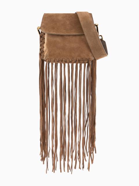 GIORGIO ARMANI La Prima fringed suede bag