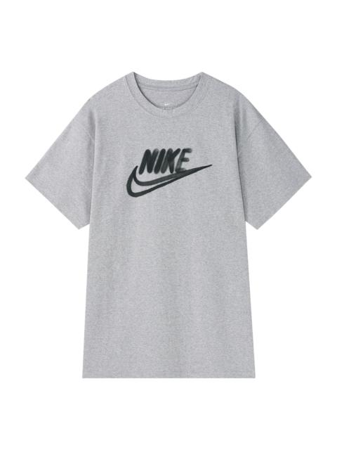 Nike Nike Graffiti Logo Printing Short Sleeve light grey CT6491-902