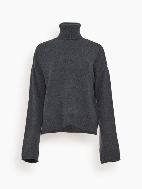 LA COLLECTION Alicia Knit Top in Dark Grey