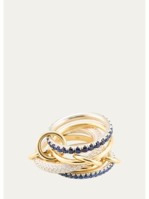 Spinelli Kilcollin Custom 5-Band Ring with Diamonds and Sapphires
