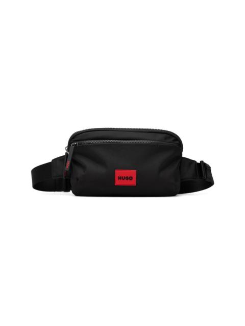 HUGO Black Canvas Belt Bag