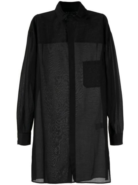 Yohji Yamamoto double-collar long shirt