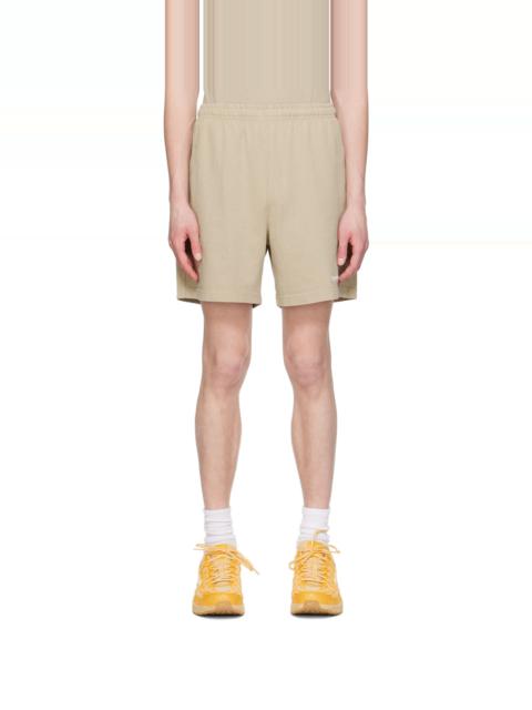 Sporty & Rich Taupe Serif Shorts