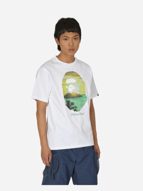 A BATHING APE® A Rising Bape Photo T-Shirt White