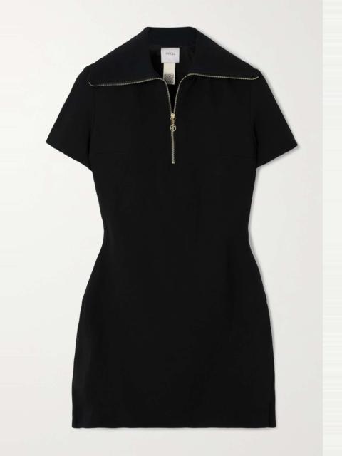 PATOU Zip-detailed crepe mini dress