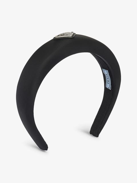Re-Nylon brand-plaque recycled-nylon headband