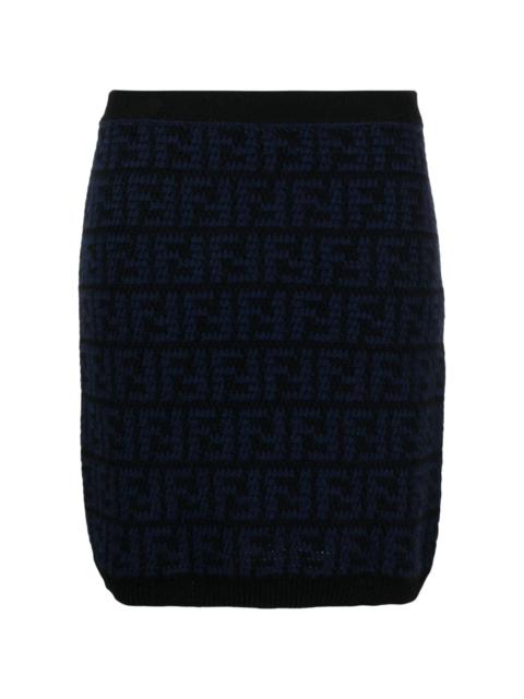 FENDI FF-motif knitted miniskirt
