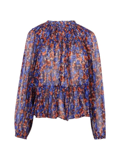 ULLA JOHNSON floral ruffled top