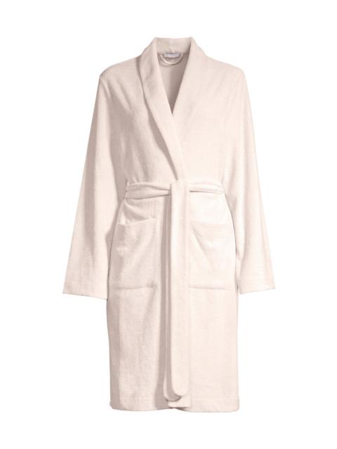 HANRO Women's Plush Wrap Robe - Light Pink