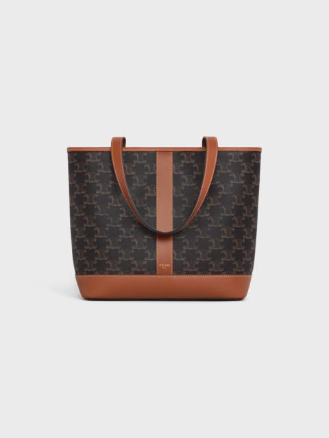 CELINE SMALL CABAS in Triomphe Canvas and calfskin