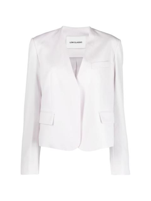 LOW CLASSIC single-breasted collarless blazer