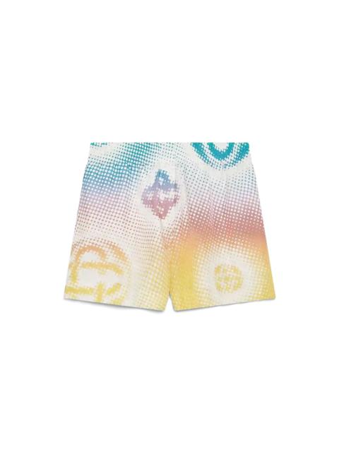 Halftone Logo Silk Shorts