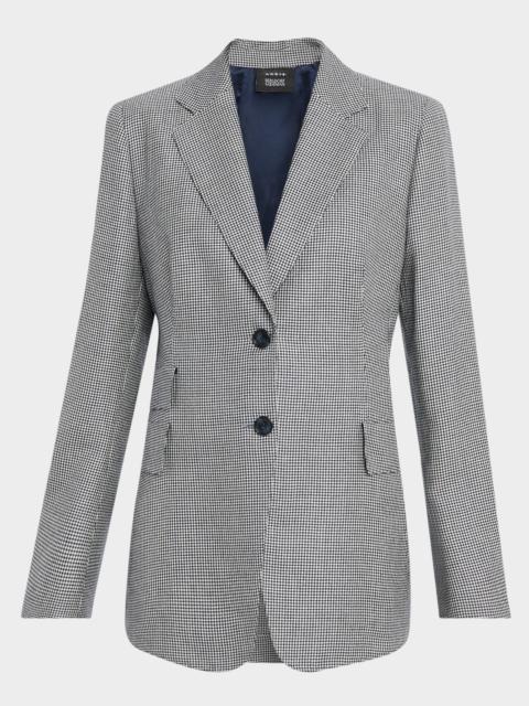 AKRIS Arie Cashmere Pepita Houndstooth Single-Breasted Jacket