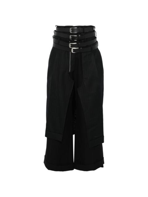 skirt-overlay trousers