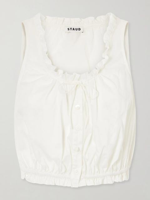 STAUD Sicilia Cropped Cotton Tank