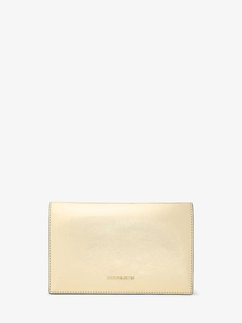 MICHAEL KORS Jet Set Travel Small Metallic and Signature Logo 2-in-1 Clutch