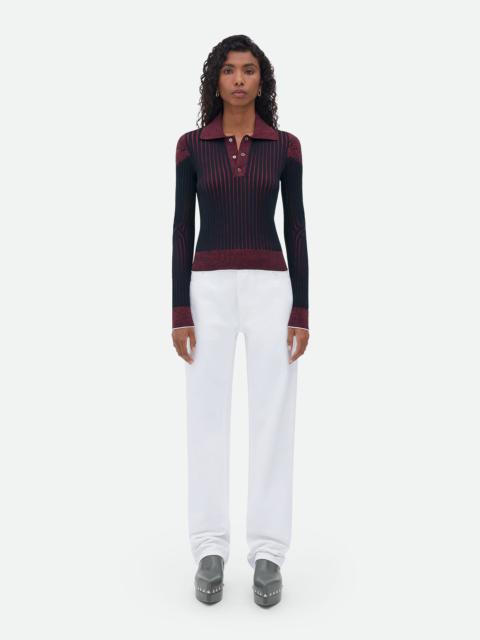 Bottega Veneta ribbed cotton polo