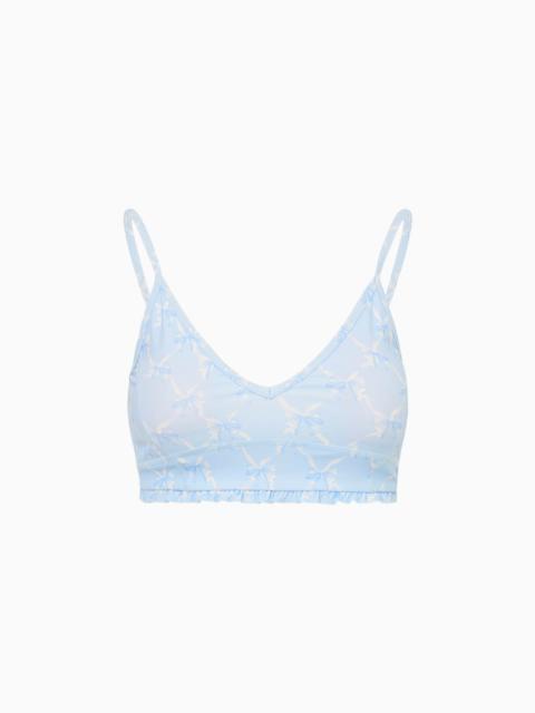 LoveShackFancy Erza Bow Print Active Bra