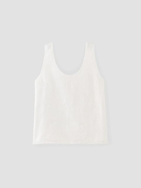 EVERLANE THE LINEN EYELET SCOOP-NECK TANK