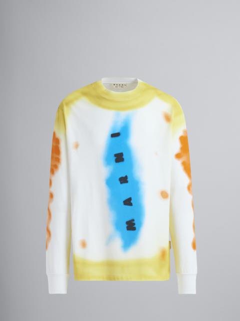 Marni COTTON JERSEY T-SHIRT WITH AIRBRUSHED DETAILS
