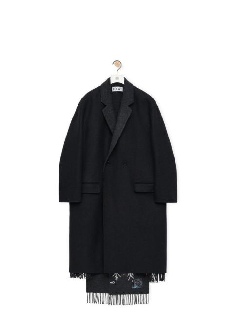 Loewe Scarf coat in wool and cashmere