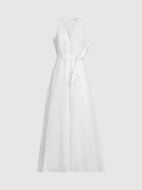 Brunello Cucinelli Techno cotton poplin broderie anglaise dress