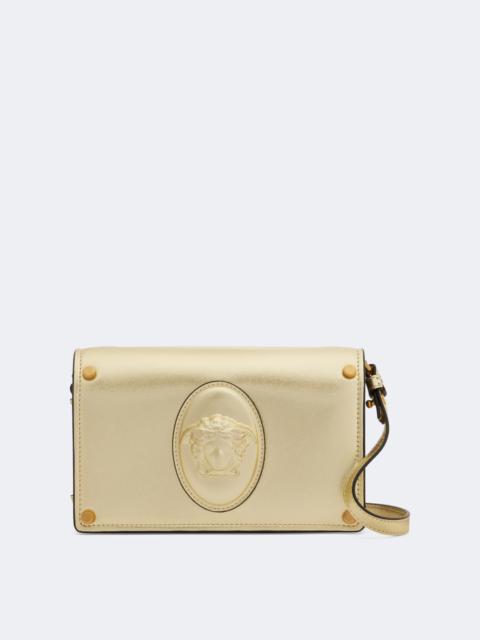 VERSACE Medusa Small metallic leather clutch