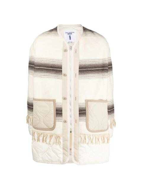 Junya Watanabe MAN striped quilted coat