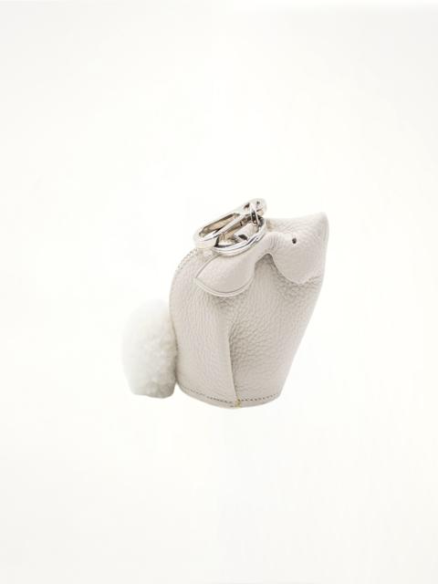 Loewe Bunny Charm in Soft Grained Calfskin in White