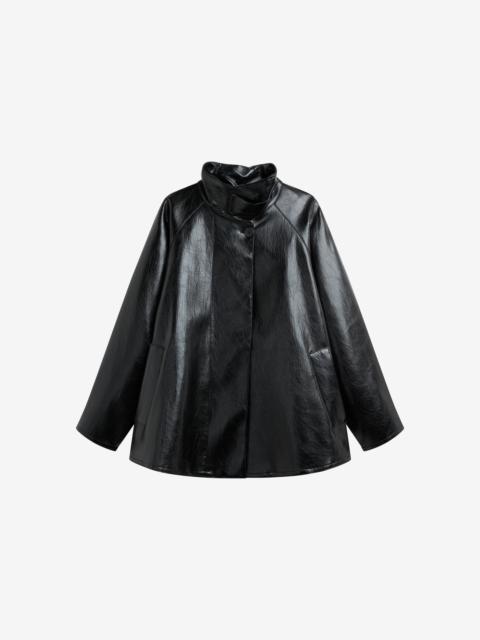 The Frankie Shop Dalaro Faux Leather Swing Jacket - Black