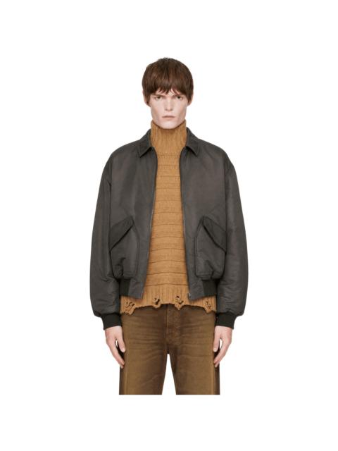 MM6 Maison Margiela Gray Padded Bomber Jacket