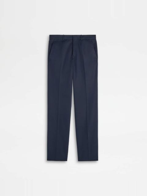 Tod's CHINO PANTS IN COTTON - BLUE